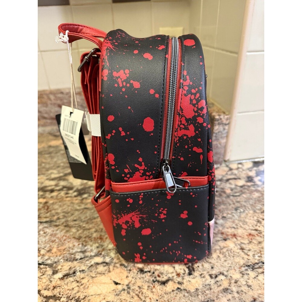 Loungefly Terrifier Art the Clown Black Small Mini Backpack Zip Closure NWT - Picture 4 of 4